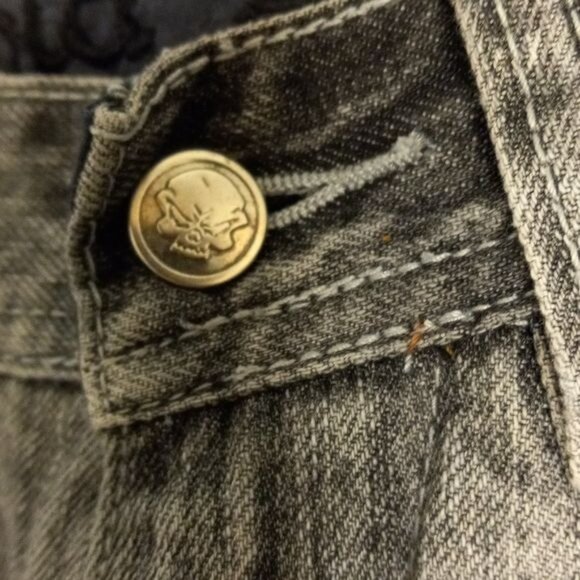 Vibes Gold Label Size W36 L34 Jeans Mens Straight Leg Black Denim Vintage Y2K - Picture 3 of 14